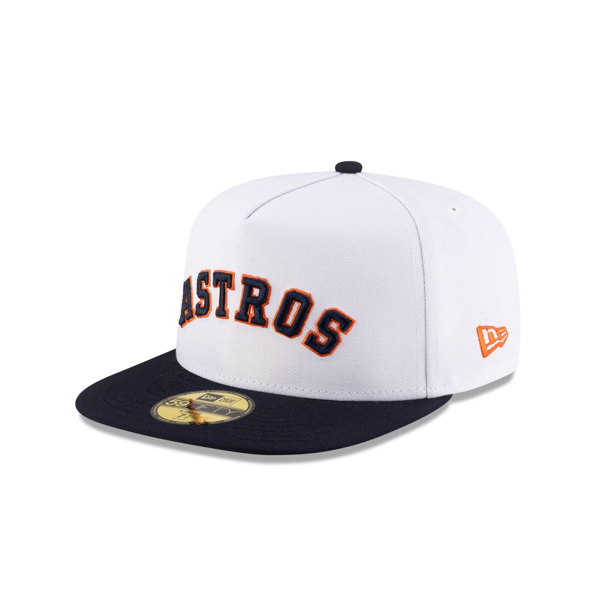 Just Caps League Sidepatch Optic White Houston Astros 59FIFTY A-Frame Fitted Hat