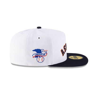 Just Caps League Sidepatch Optic White Houston Astros 59FIFTY A-Frame Fitted Hat