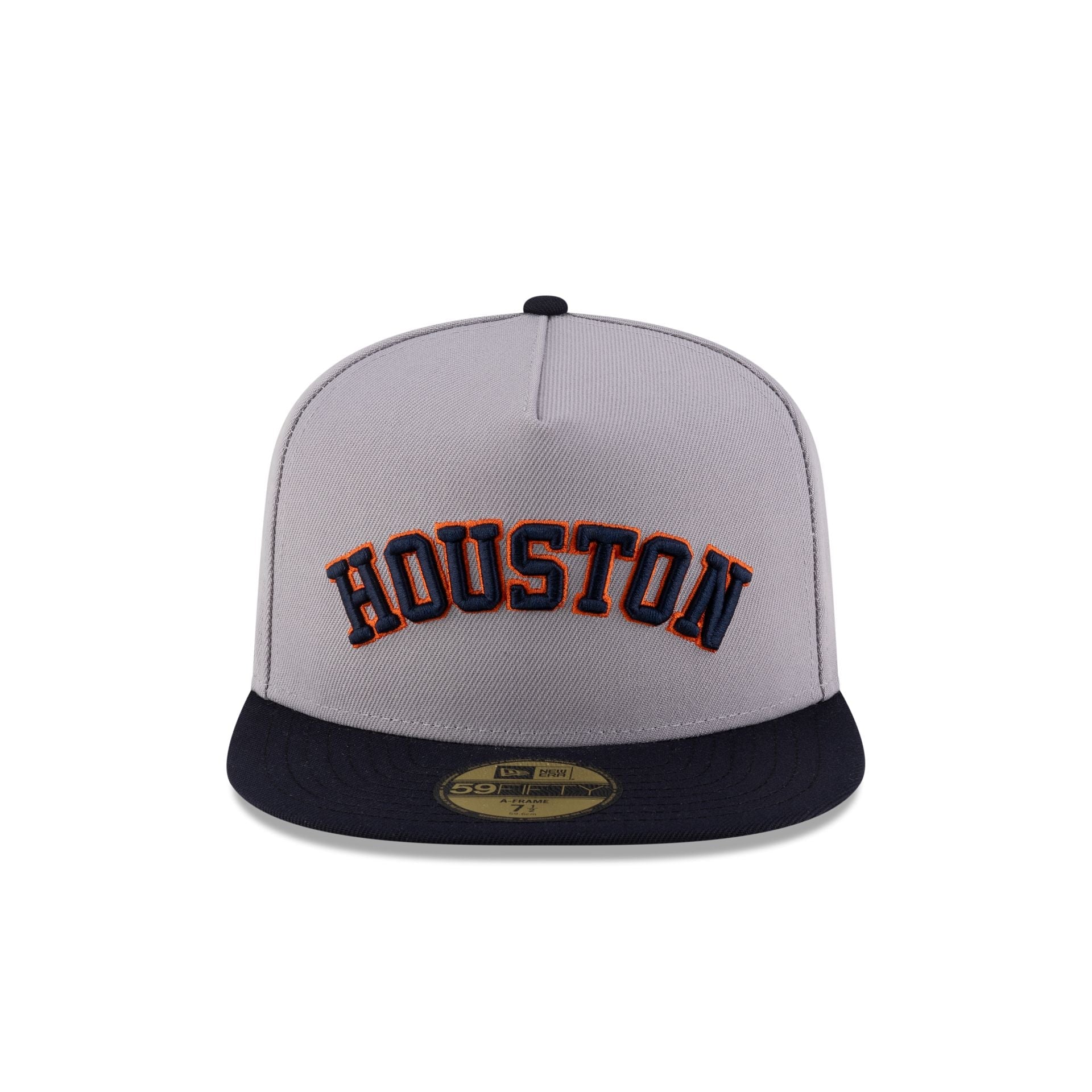 Just Caps League Sidepatch Gray Houston Astros 59FIFTY A-Frame Fitted Hat