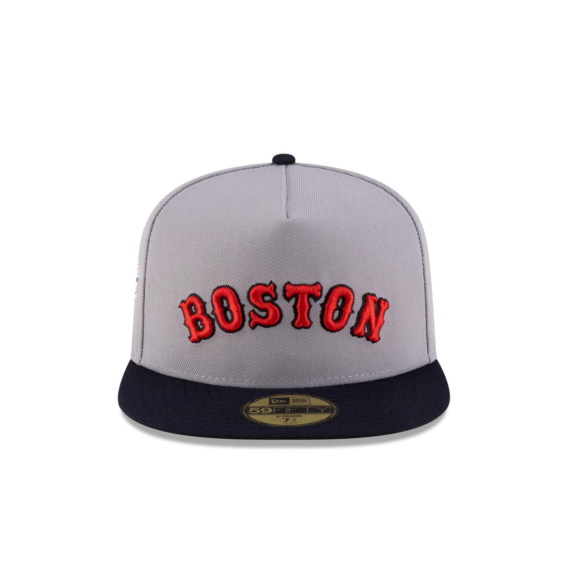Just Caps League Sidepatch Gray Boston Red Sox 59FIFTY A-Frame Fitted Hat