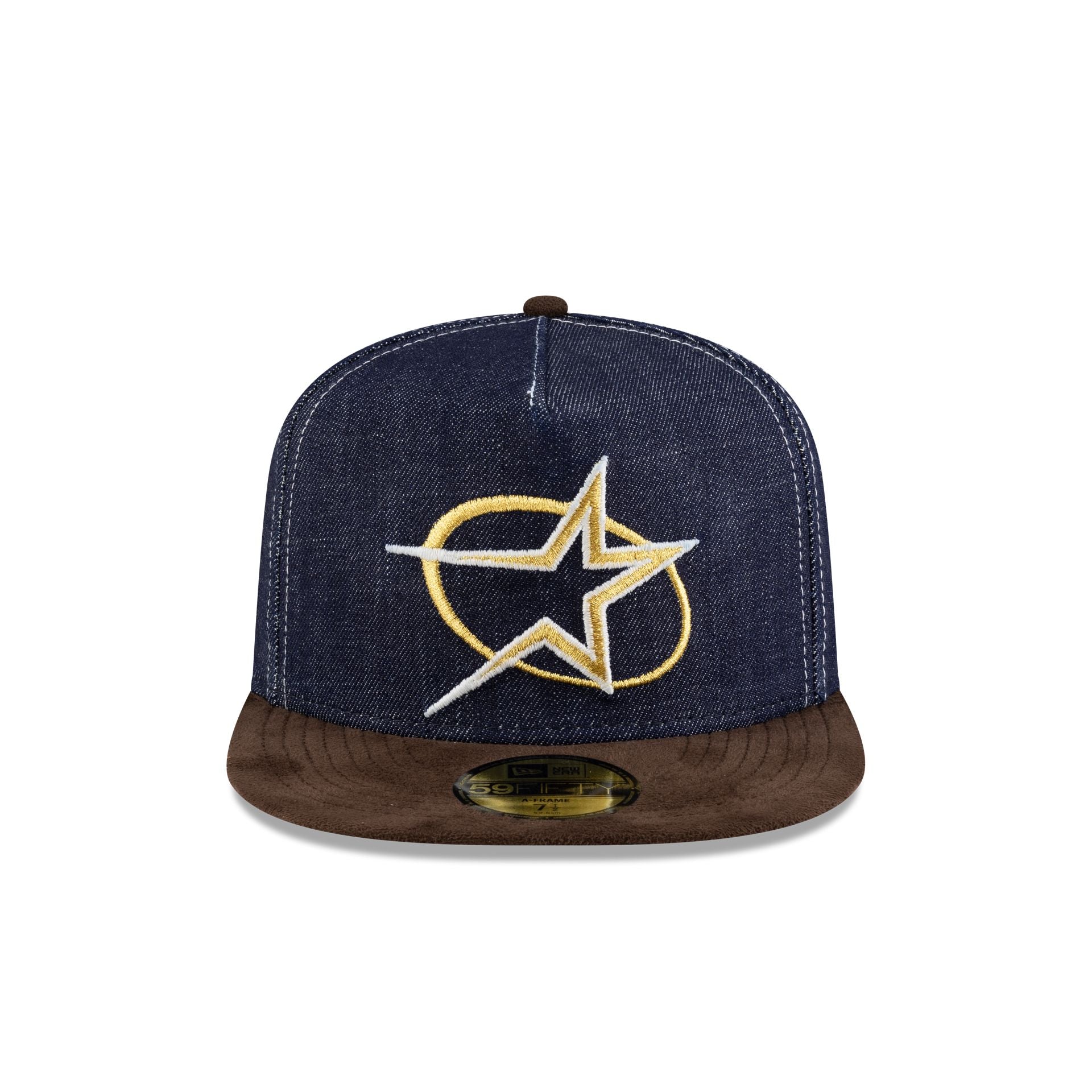 Houston Astros Houston Pack Denim Alternate Cooperstown Logo 59FIFTY A-Frame Fitted Hat