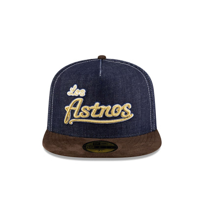 Houston Astros Houston Pack Denim Los Astros 59FIFTY A-Frame Fitted Hat