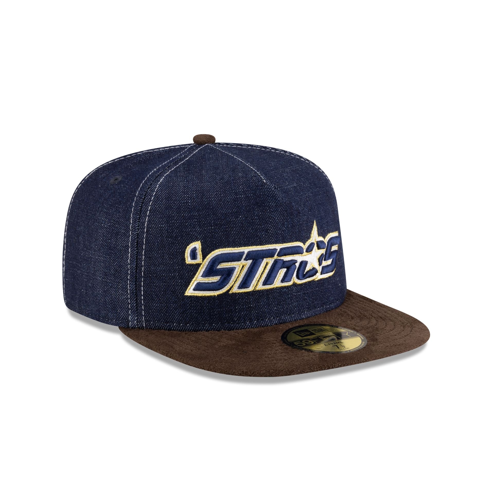 Houston Astros Houston Pack Denim 59FIFTY A-Frame Fitted Hat