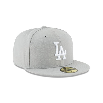 Los Angeles Dodgers Gray Basic 59FIFTY Fitted Hat