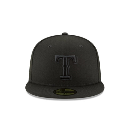 Texas Rangers Blackout Basic 59FIFTY Fitted Hat